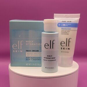 elf Holy Hydration TS Cleanser+ FS SPF Face Cream + TS Moisturizer Used/GC